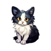 Kawaii Tuxedo Cat Sticker