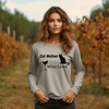 Cat Mother, Wine Lover Long Sleeve T-shirt (Unisex)