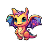 Stargazer Chibi Dragon Sticker