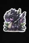 Kawaii Purple & Black Baby Dragon Sticker