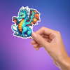 Teal Chibi Dragon Sticker