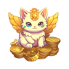 Golden Catagon (Cat Dragon) Character Sticker