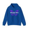 Fibromyalgia Warrior Butterfly Unisex Heavy Blend™ Hooded Sweatshirt