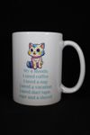 002 My 4 Moods Cat Coffee Mug