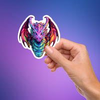 Vibrant Rainbow European Dragon Sticker