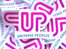 White Universe Peoples Stickers