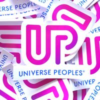 White Universe Peoples Stickers