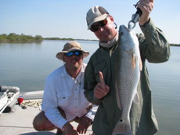 A very nice redfish caught in the Mosquito Lagoon area in March of 2011

