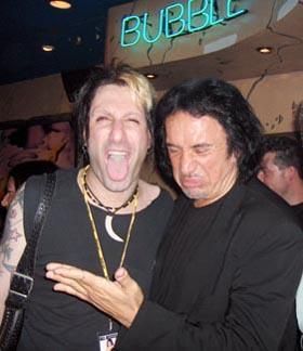 Jacky and Gene Simmons! Gene giving him tips on women
