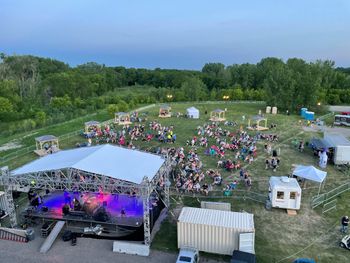 From the cinema's rooftop - Chris Hawkey takes the stage soon!
