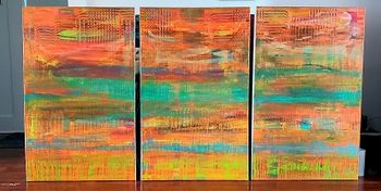 (3) 30x48 Panels Commission 'Kaleidoscope'
