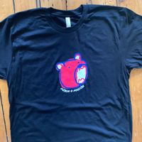 Mens Short Sleeve with Gummy Bear Head over Black Shirt