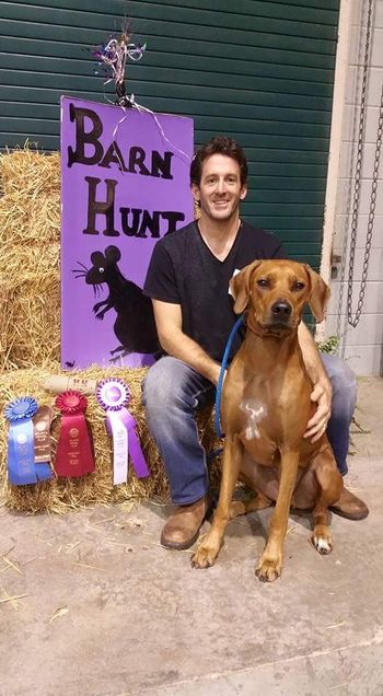 In Perry GA, Nathan & Joons first time Barn Hunting!  They earned  her 2 titles, RATI & RATN
