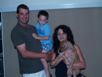 Here is yellow girls new family, they named her Ginger. She went home 7-7-08 to live in North Port FL
