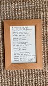 Framed song lyrics: Knowing The Unknown