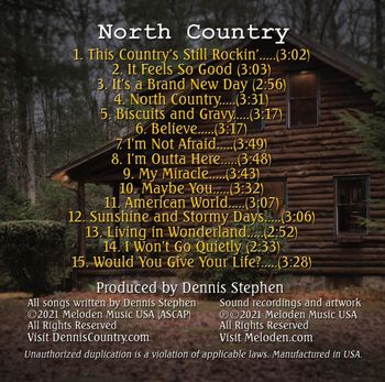 North Country CD album inner sleeve
