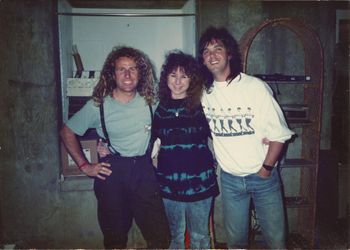 With Sammy Hagar & David Lauser (Sammy's drummer & also on Debbie's album)
