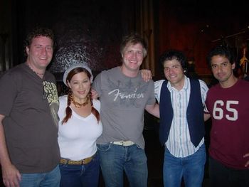 Rob and the band Topheavy with Carnie Wilson of Wilson-Philips and Rob Bonfiglio, at Fais Do Do in Los Angeles CA.
