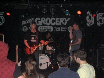 With Topheavy onstage at Arlene's Grocery in New York City, May 2007.
