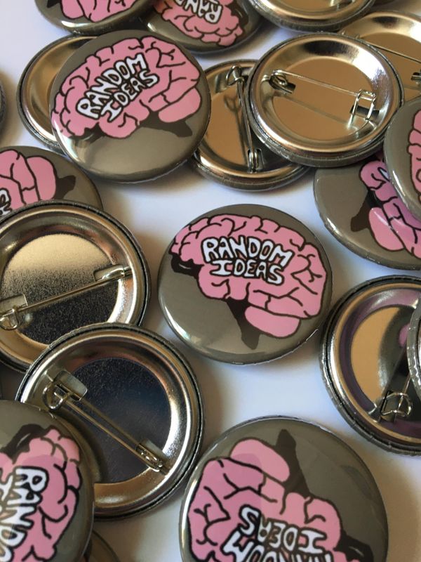 Brain Button/Pin - Random Ideas Band