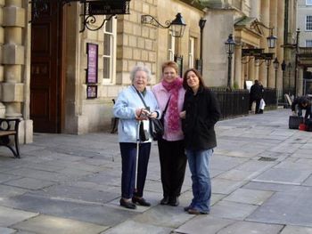 Chris's Mum, Rachael & me outside the Baths...
