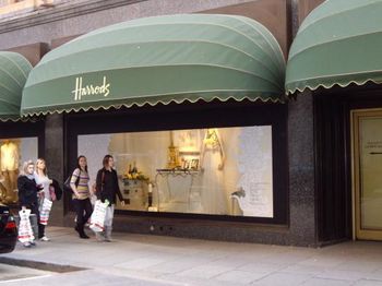 Outside Harrods...
