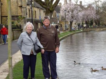 Chris & his Mum alongside the river...
