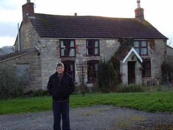 Chris outside Angel Farm....
