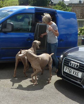 Lynne with her two boys...
