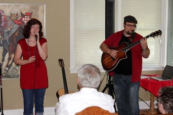 We decided to gather in our home on a Saturday afternoon to test out our new gear and share the songs from our new CDs.

