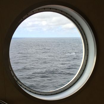 The view from inside the ferry...
