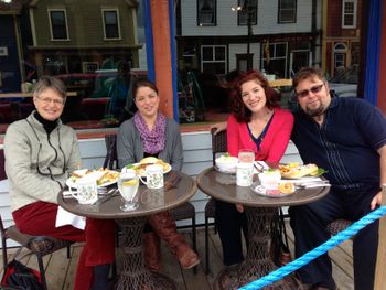 Lunch at Sweet Harvest Market! We spent many a lunchtime here in the winter - so nice to enjoy the patio today.
