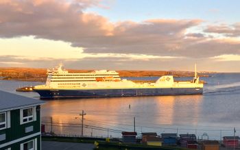 The ferry arriving in Port aux Basques, NL, to take us to North Sydney, NS.
