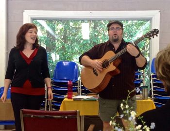 Singing for the St. James Drop In Centre. Rosemere, QC
