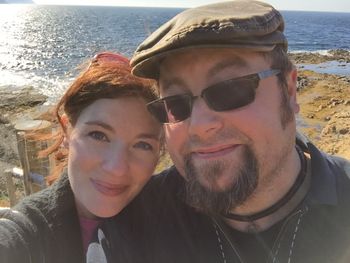 By the ocean at Lobster Cove Head Lighthouse.
