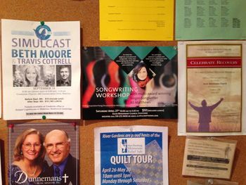 Ali's workshop poster - right by the Beth Moore poster!
