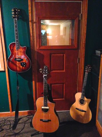 Our guitars, all the way from Ontario, ready for some Nashville action!
