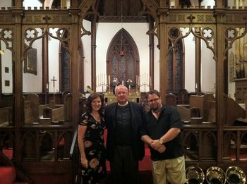 After our concert at All Saints Church, with The Rev'd Canon John Matheson.
