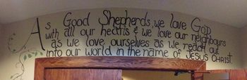 We sang at Church of the Good Shepherd in Mount Pearl. This greets visitors and parishioners as they walk in the front door...
