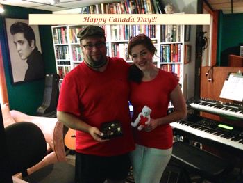 Happy Canada Day! Celebrating in the studio with Laura Secord Chocolates & Canadian treats for the band...
