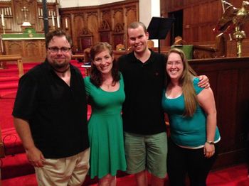 Our dear friends, Jonny & Kristen, came to see our Kentville, NS concert! Jonny played in our Gathering Worship Band and we sang & played with them both at Calvary Church in Toronto.
