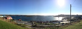 Hello, Newfoundland! Port aux Basques is notorious for fog, but this was our welcome....
