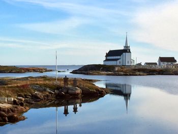 Beautiful St. Luke's Church in Newtown, NL. Its perfect waterside setting makes it one of the most photographed churches in the country.
