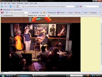 A screen shot from the live online stream!
