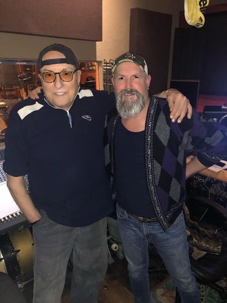 Me with Monkey Stump Studio owner, recording engineer, and friend, Harry Kellogg.