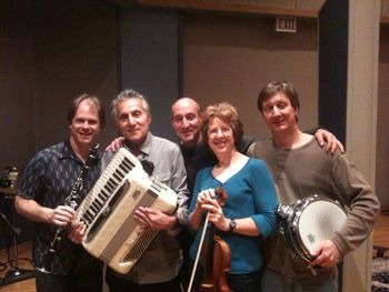 Sam Skelton, Don Discenza, Scott, Carolyn Hancock, Paul Fallat. Recording session for Atlanta Jewish Film Festival at Doppler Studios, Atlanta - 12/23/09.
