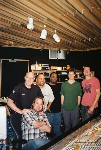 Scott, engineer Tom Tapley, Tyrone Jackson, Lester Walker, Eric South, Marlon Patton. MOJO DOJO @Southern Tracks Recording Studio - Atlanta 7/23/09.
