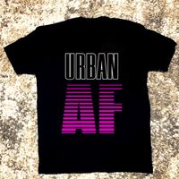 Urban AF Neon Pink on Black Tee 
