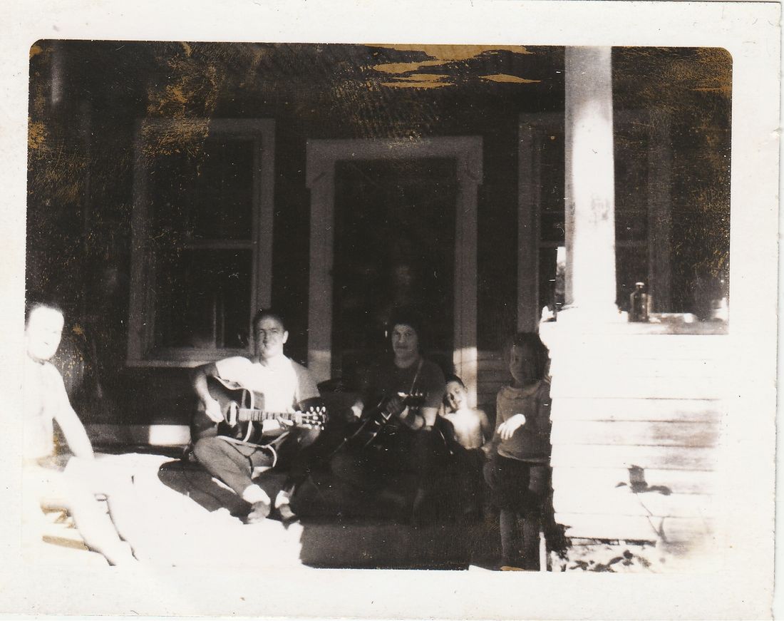 Grant Cook, father, on left with relatives, circa 1960s
