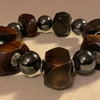 Brown African Bone Stretch Bracelet